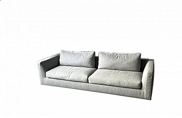 Richard three-seater sofa in light grey fabric by Antonio Citterio for B&B Italia