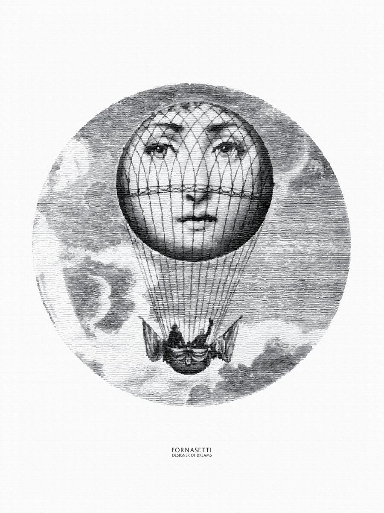 Poster Tema e Variazioni n. 93 di Fornasetti, anni 2000 1