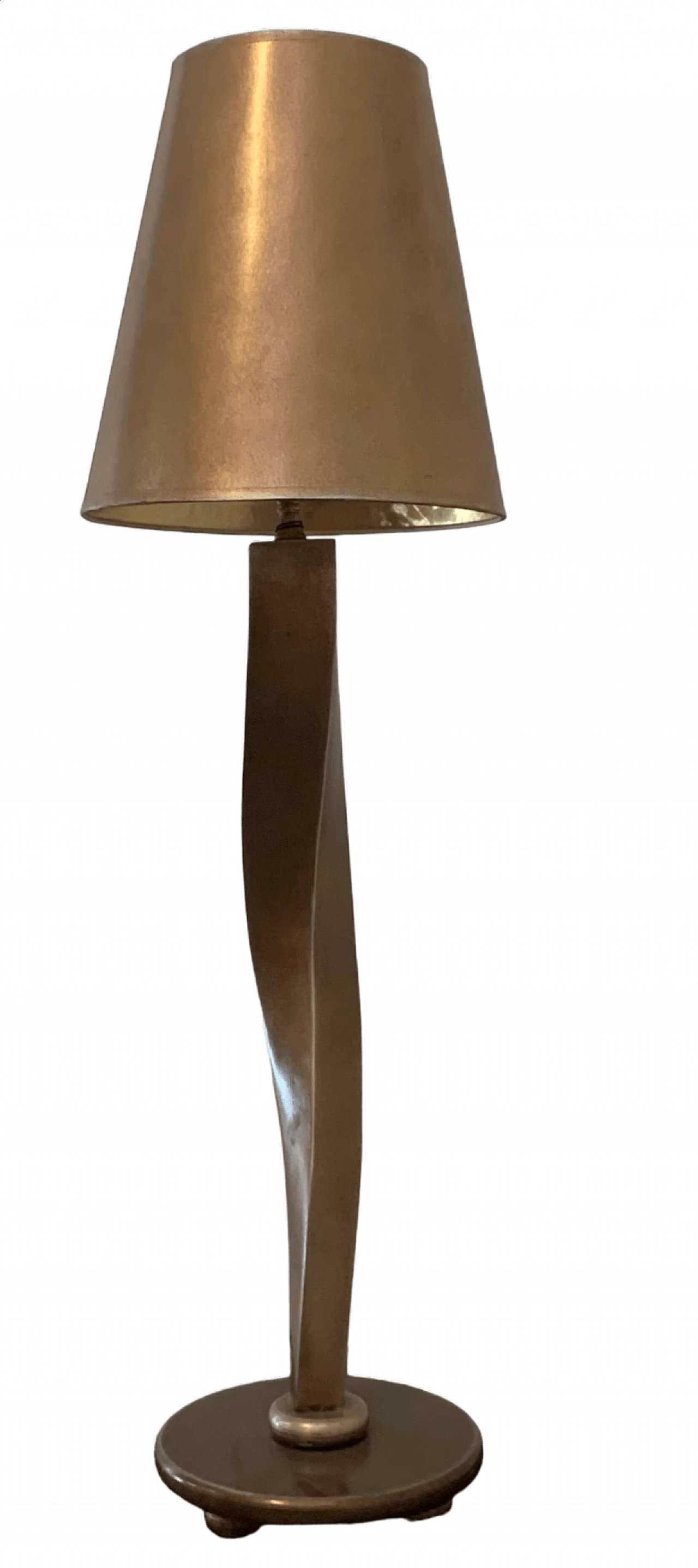 Gilded and patinated lamp by Lam Lee Group/Leeazanne, 1990s 9
