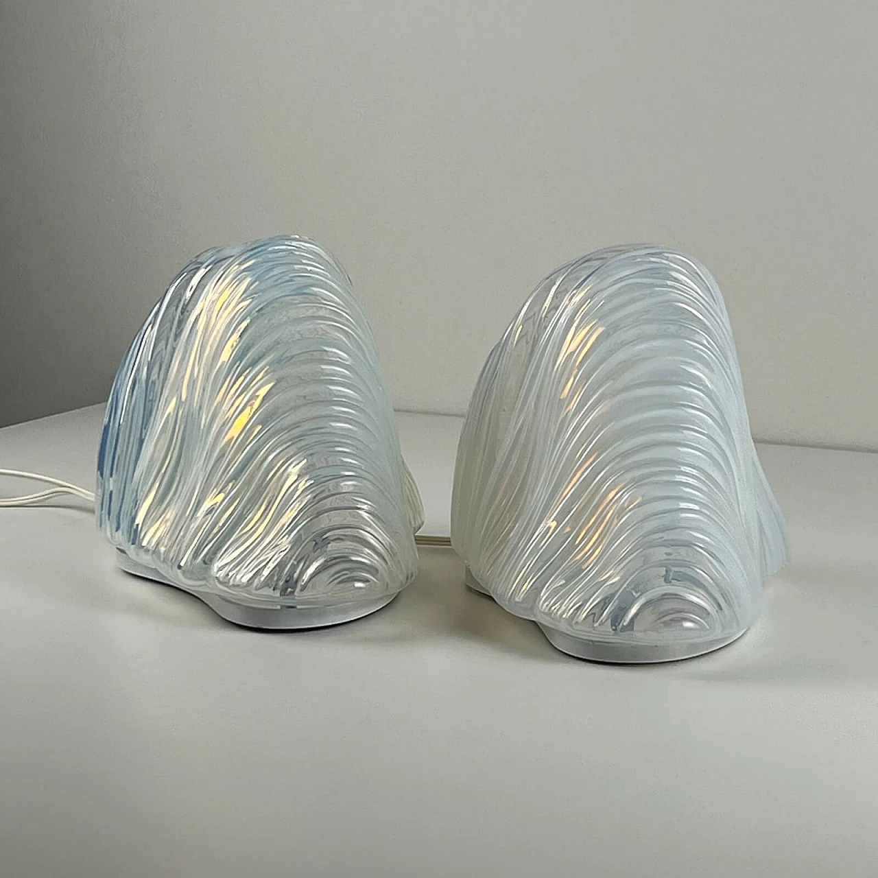 Pair of LT302 table lamps by Carlo Nason for Mazzega, 1970s 7