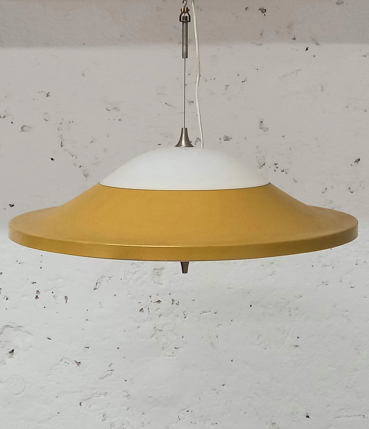 Lampadario Ufo in alluminio anodizzato e perspex di Goffredo Reggiani, anni '70 6