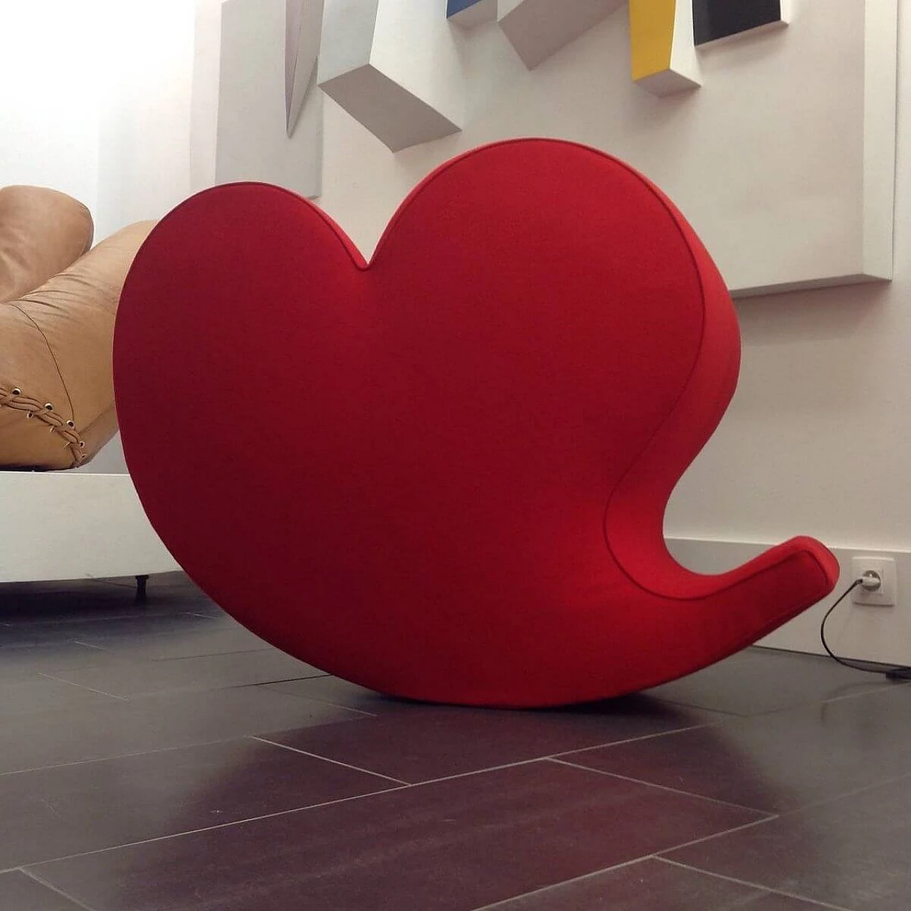Poltrona Soft Heart in lana cotta rossa di Ron Arad per Moroso, anni '90 1