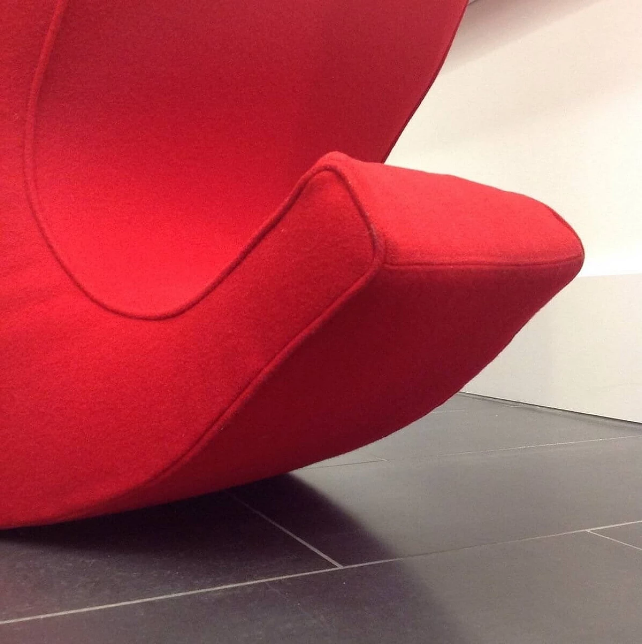 Poltrona Soft Heart in lana cotta rossa di Ron Arad per Moroso, anni '90 2