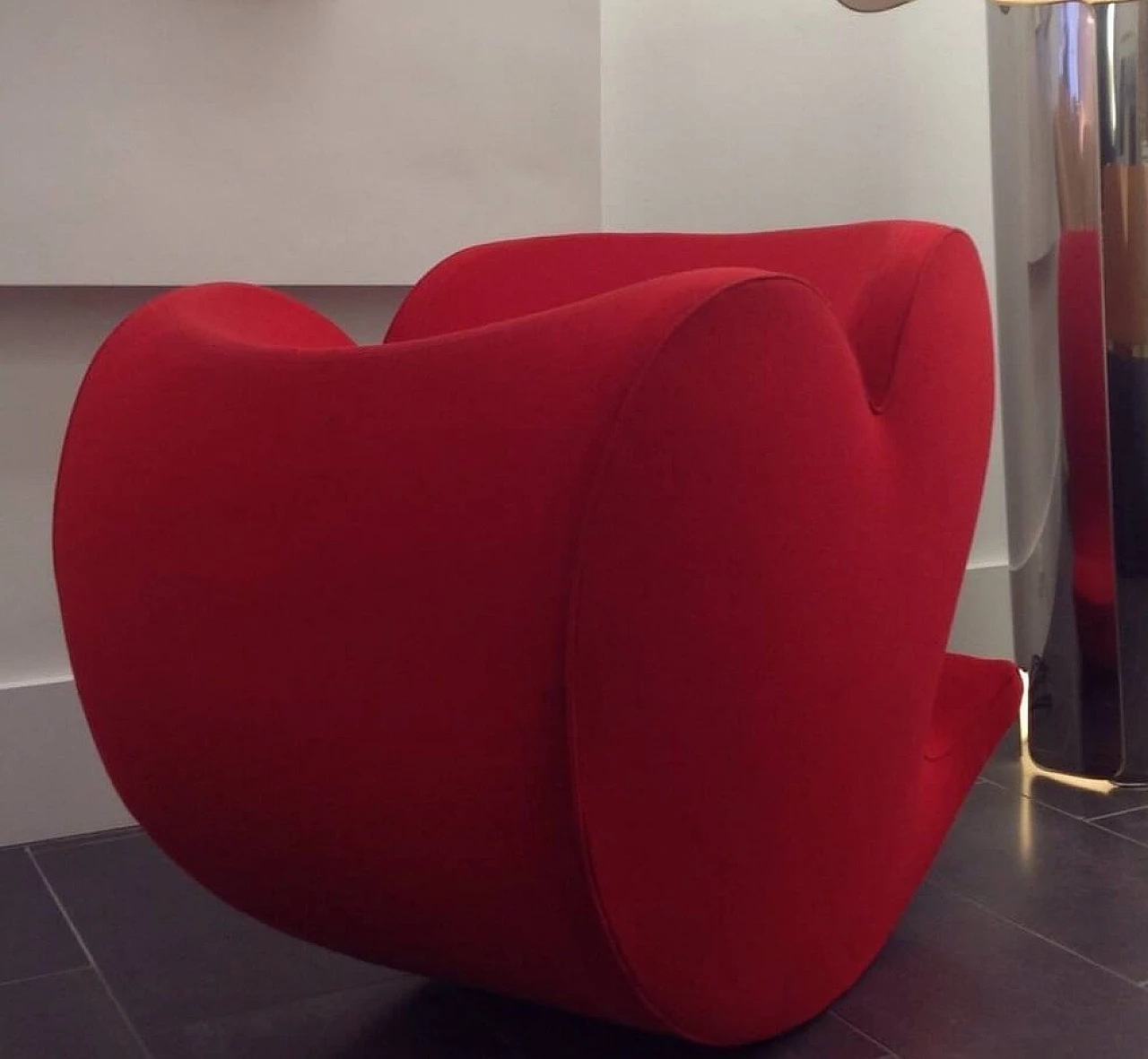 Poltrona Soft Heart in lana cotta rossa di Ron Arad per Moroso, anni '90 3