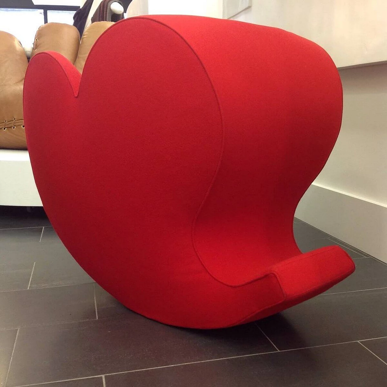 Poltrona Soft Heart in lana cotta rossa di Ron Arad per Moroso, anni '90 5