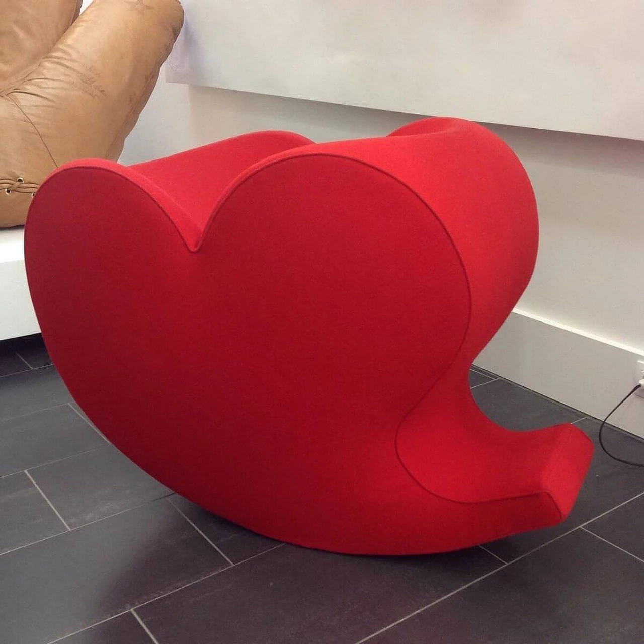 Poltrona Soft Heart in lana cotta rossa di Ron Arad per Moroso, anni '90 6