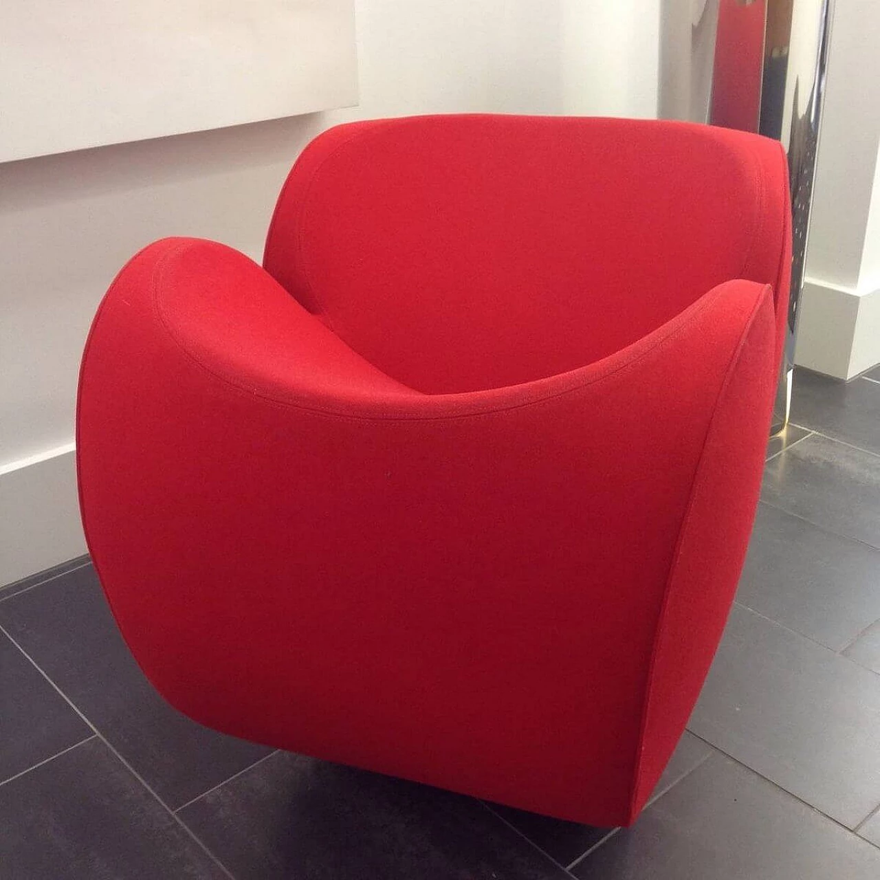 Poltrona Soft Heart in lana cotta rossa di Ron Arad per Moroso, anni '90 10