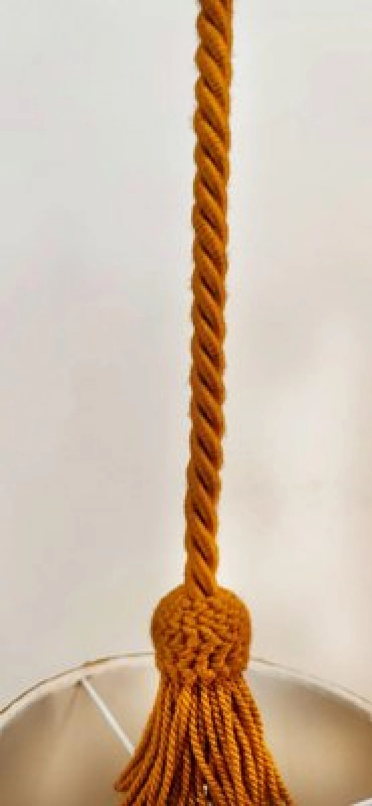 Lampada a sospensione con paralume plissettato, anni '50 16