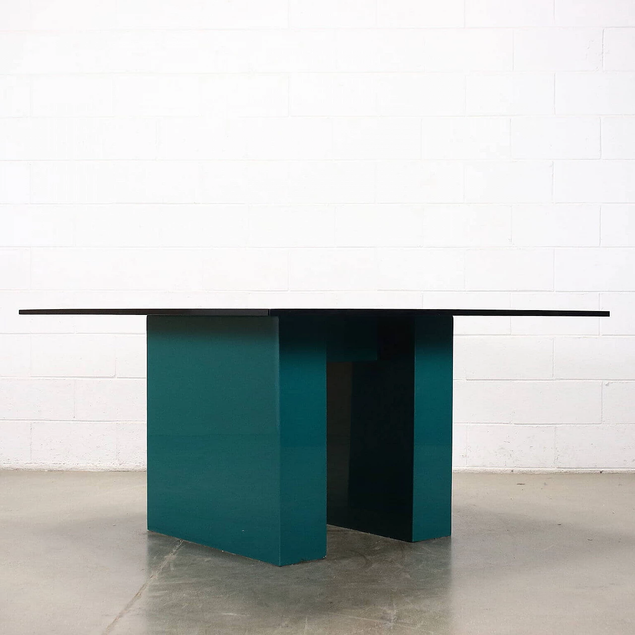 Square table with smoked glass top, 1980s 9