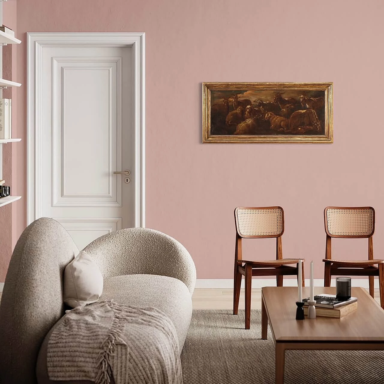 Paesaggio con capre, scuola italiana, olio su tela, seconda metà '600 17