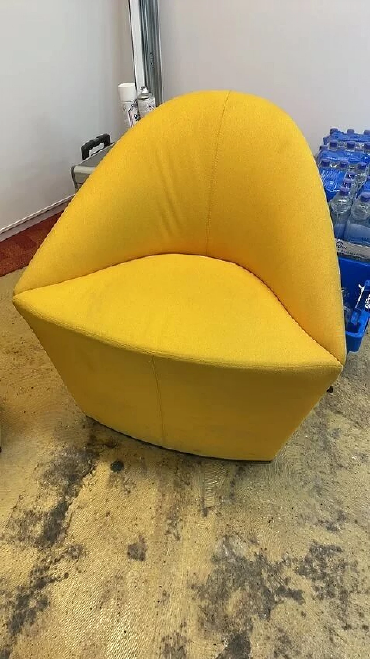 3 Colina M armchairs in yellow fabric by Studio Lam for Arper, 2000s 2
