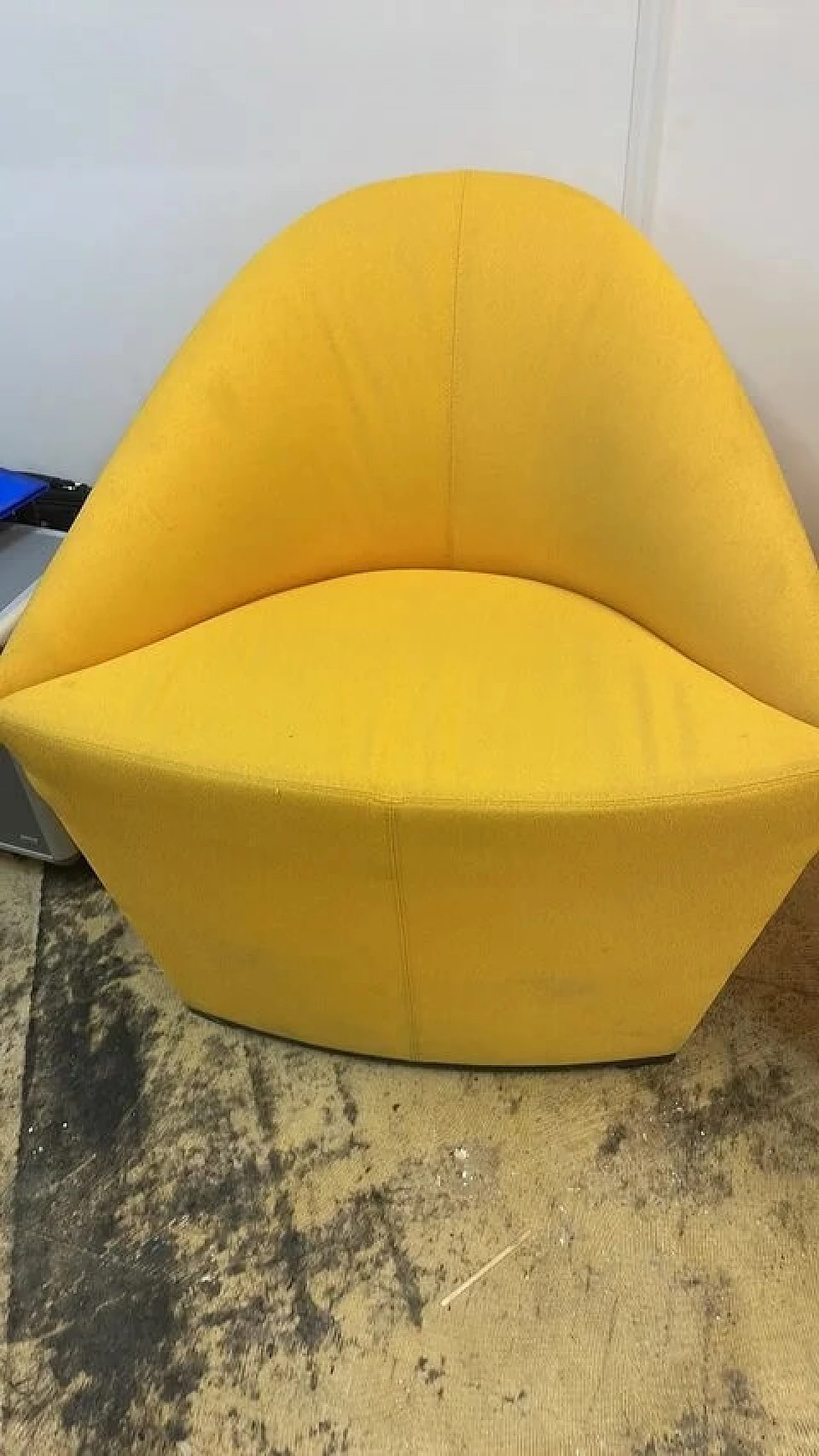 3 Colina M armchairs in yellow fabric by Studio Lam for Arper, 2000s 6