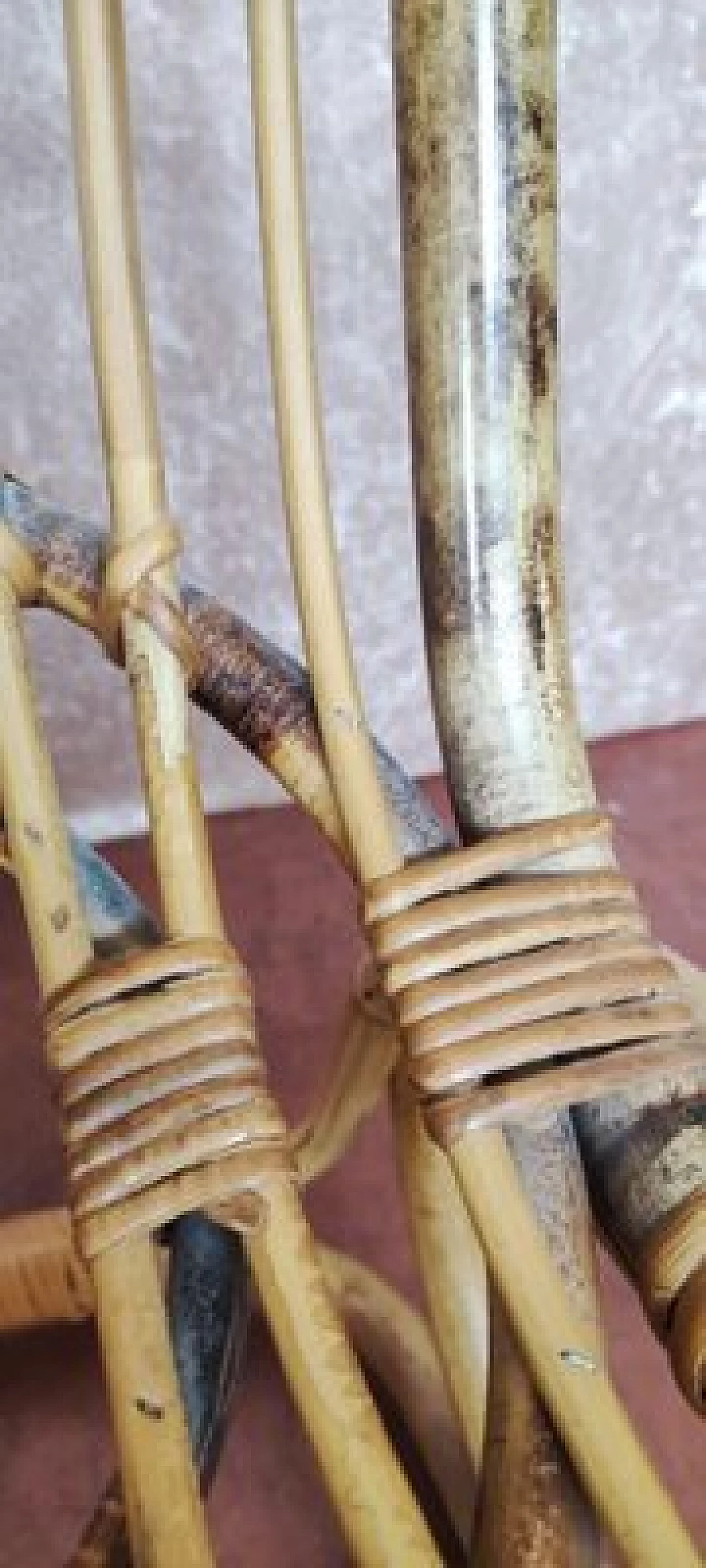 Coppia di poltrone in vimini, anni '70 14