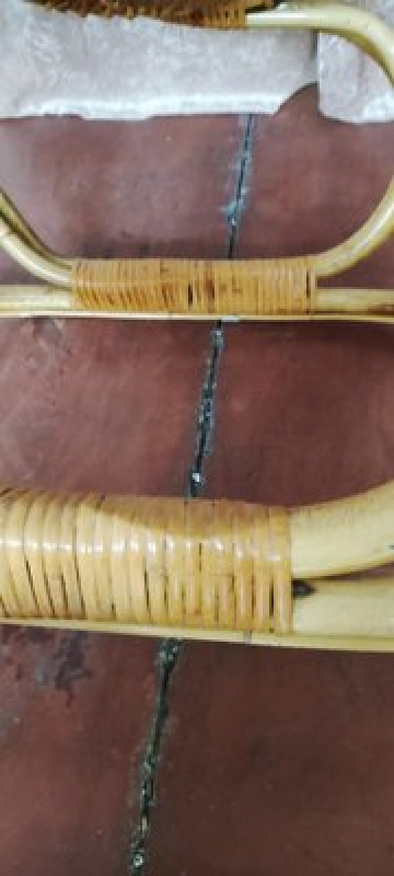 Coppia di poltrone in vimini, anni '70 16