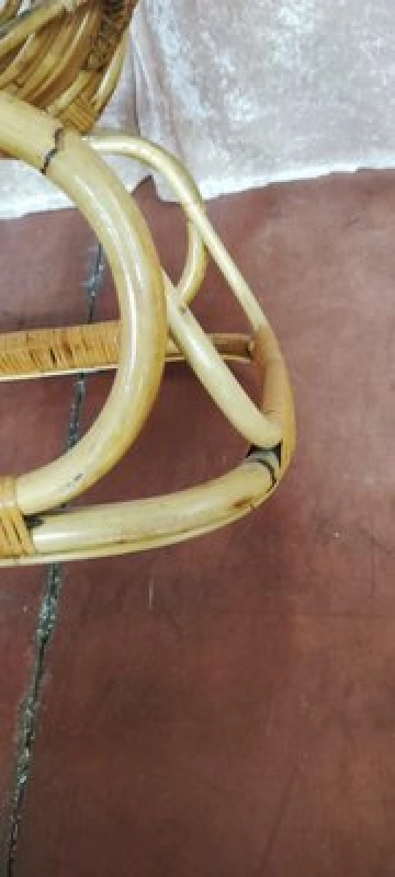 Coppia di poltrone in vimini, anni '70 17