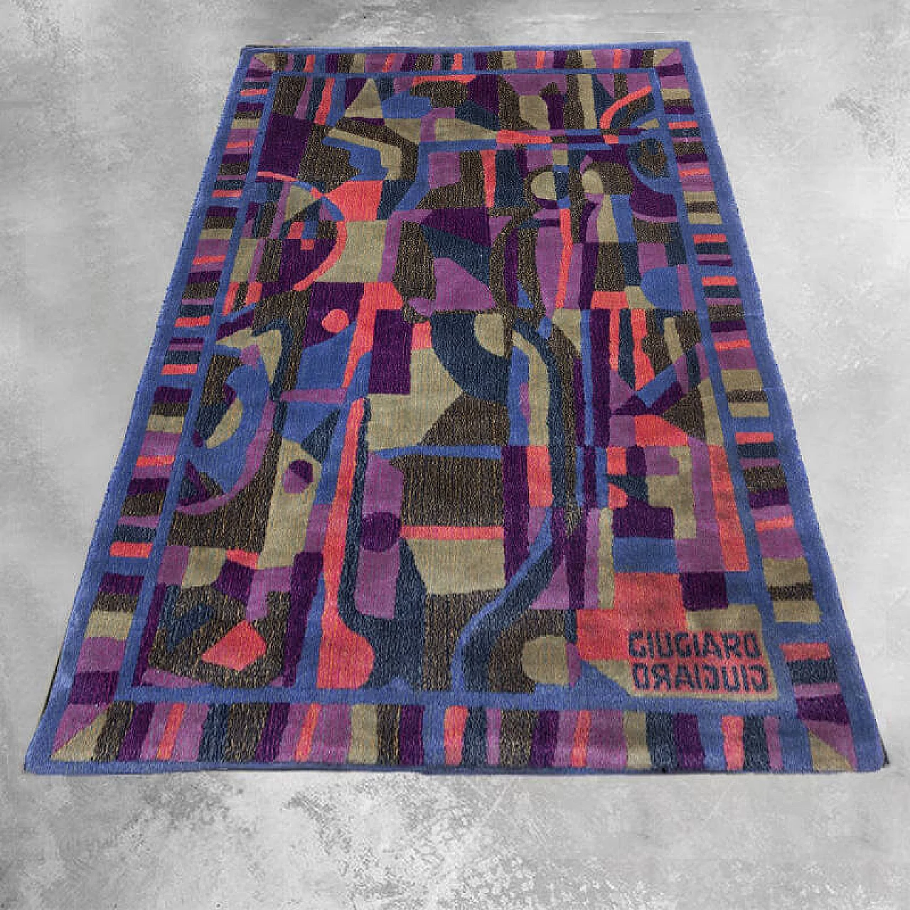 Pure wool carpet by Giorgetto Giugiaro for Paracchi, 1990s 3