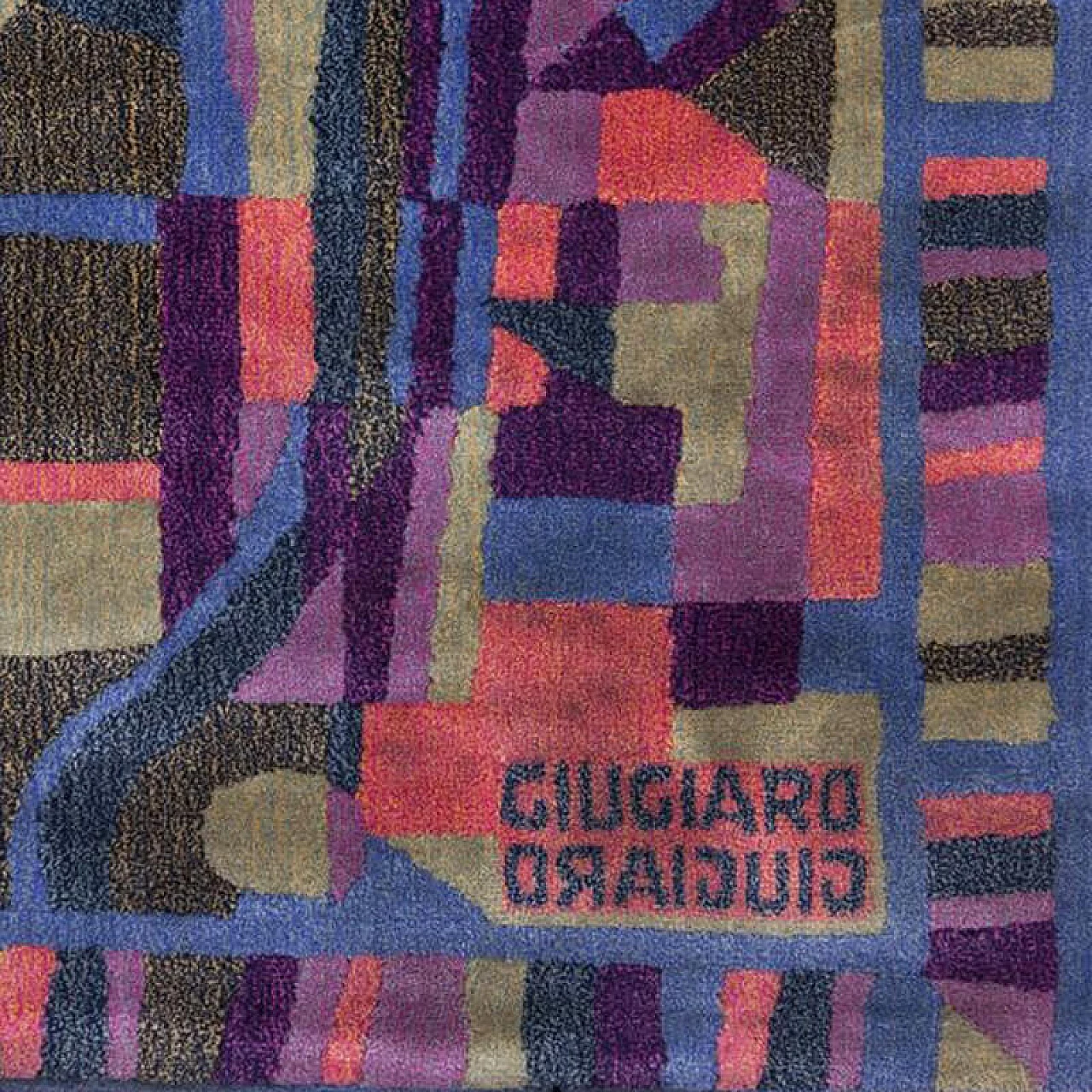 Tappeto in pura lana di Giorgetto Giugiaro per Paracchi, anni '90 5