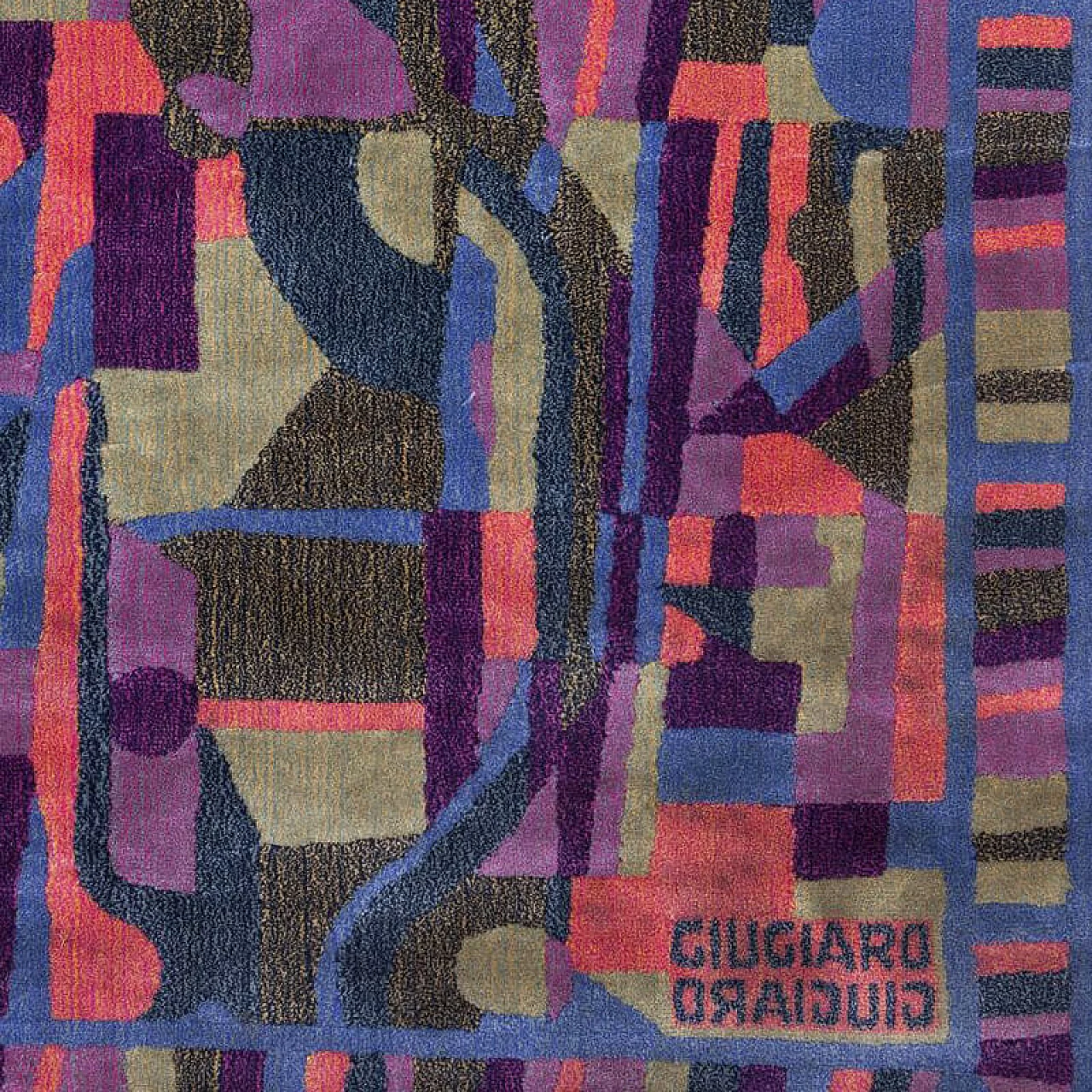 Pure wool carpet by Giorgetto Giugiaro for Paracchi, 1990s 7