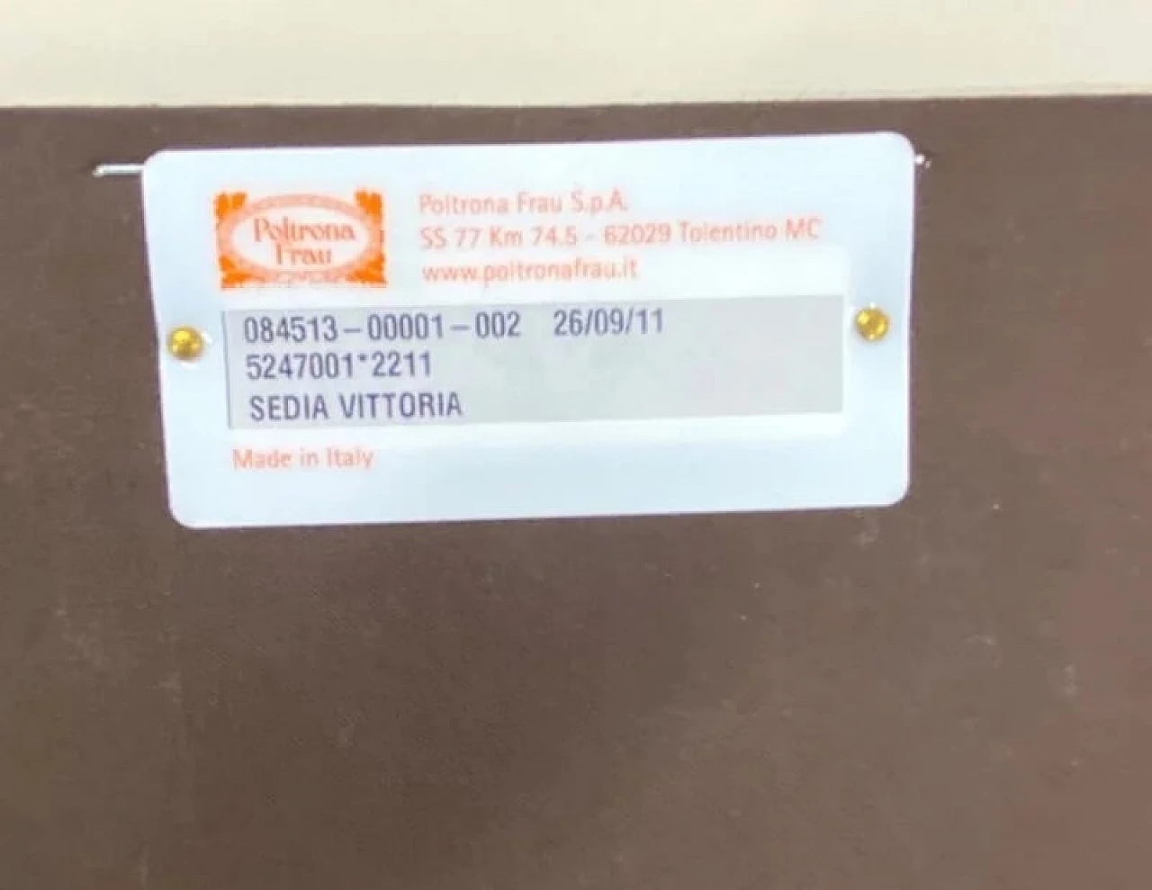 4 Sedie Vittoria in pelle crema di Poltrona Frau R. & D, 2011 4