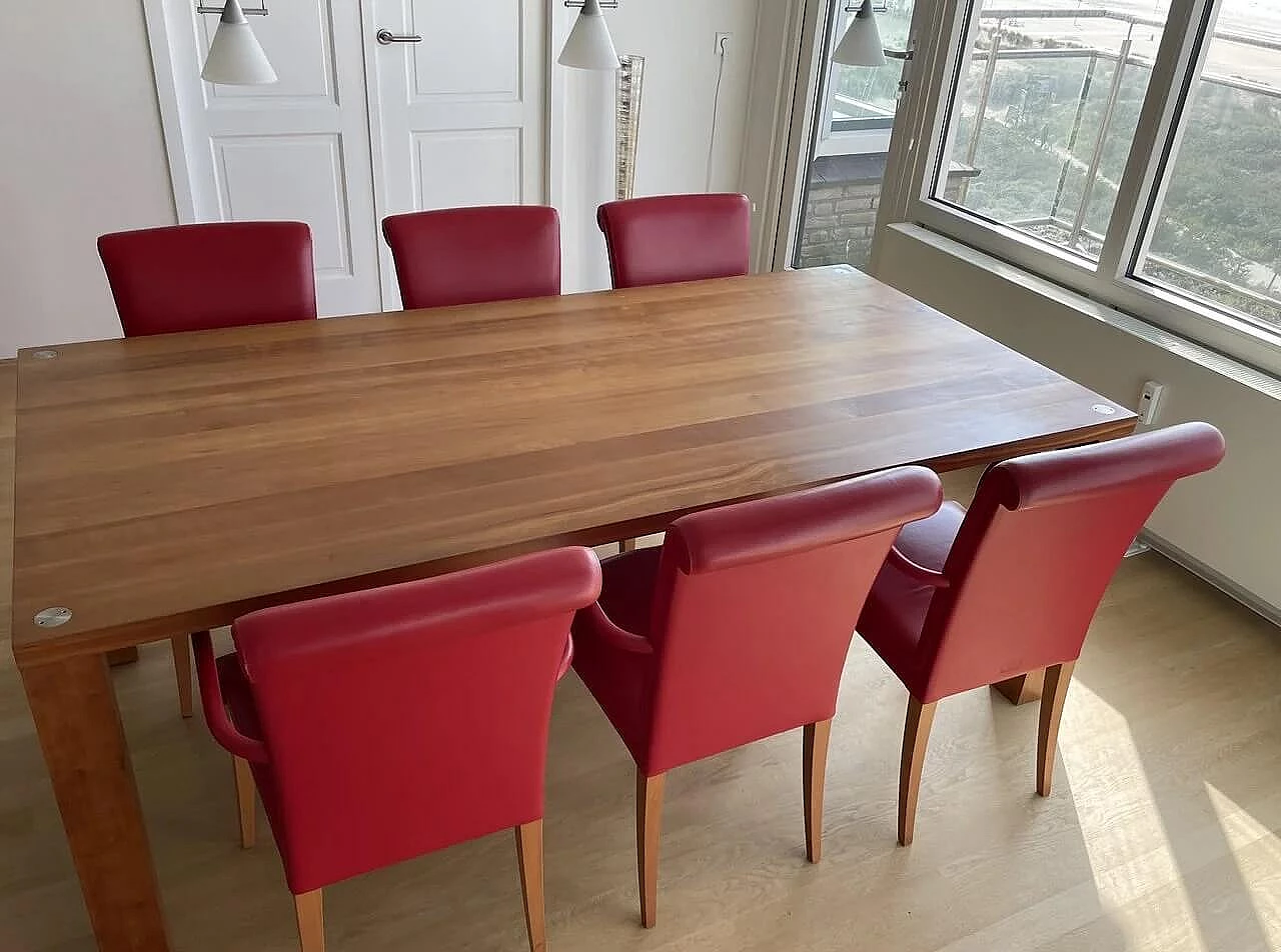 6 Sedie Vittoria rosse di Poltrona Frau, 2001 3