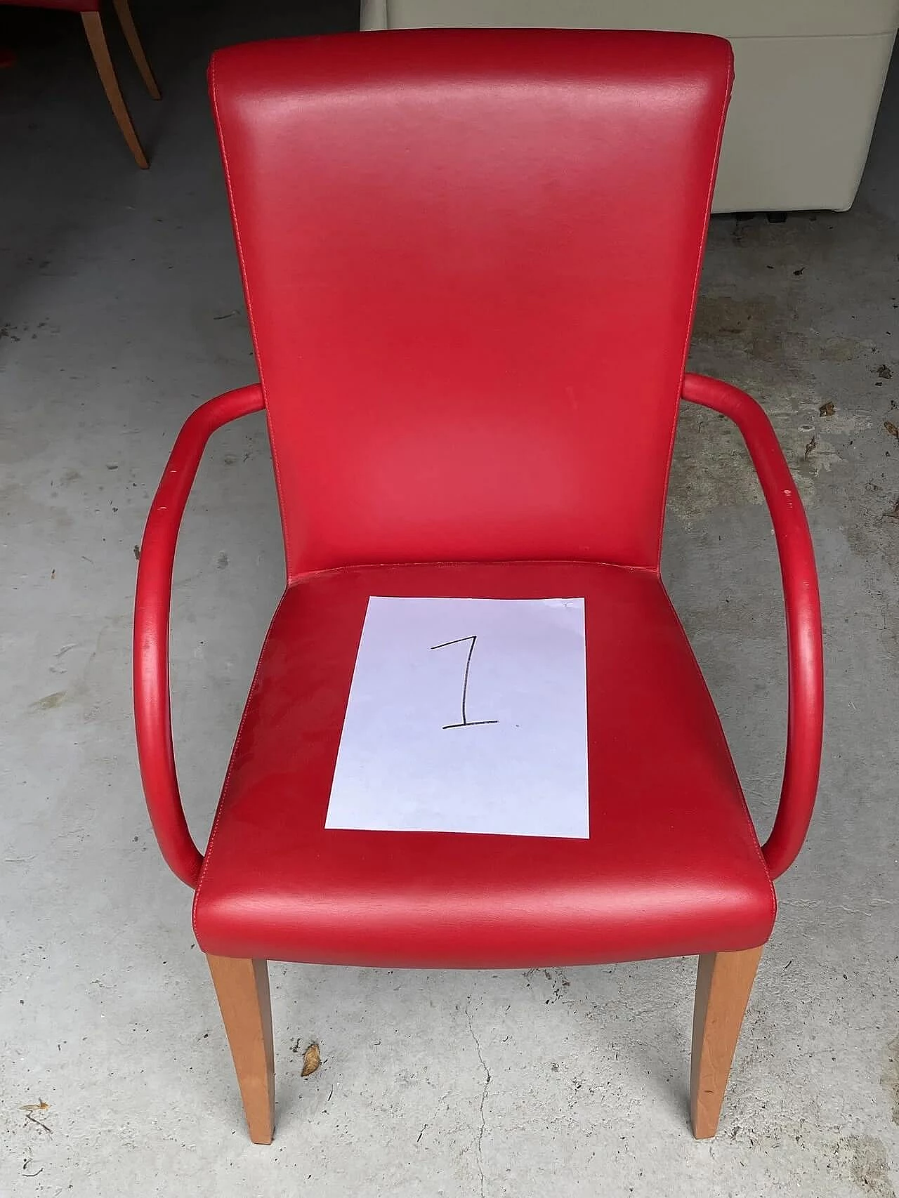 6 Sedie Vittoria rosse di Poltrona Frau, 2001 12