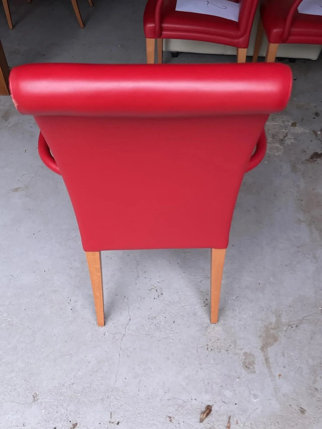 6 Sedie Vittoria rosse di Poltrona Frau, 2001 18