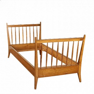 Oak single bed, 1950s