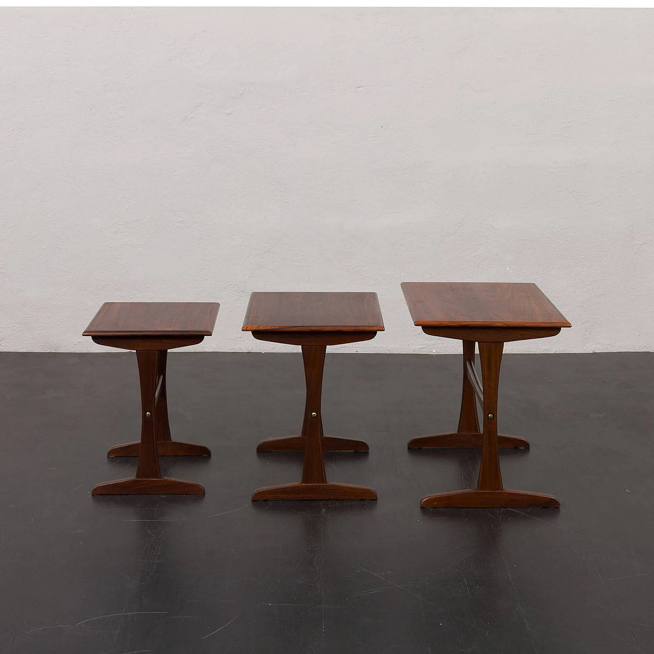 3 Nesting tables by Kai Kristiansen for Vildbjerg Möbelfabrik, 1960s 4