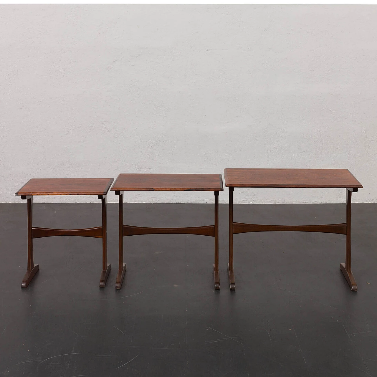 3 Nesting tables by Kai Kristiansen for Vildbjerg Möbelfabrik, 1960s 6