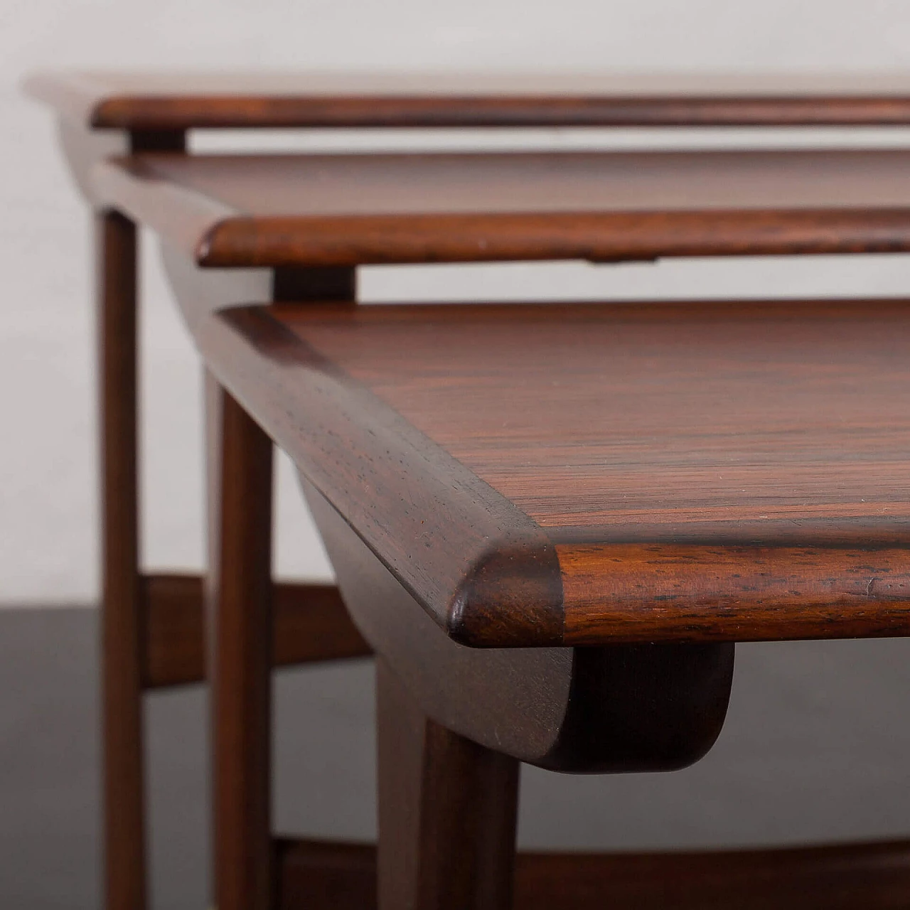 3 Nesting tables by Kai Kristiansen for Vildbjerg Möbelfabrik, 1960s 11