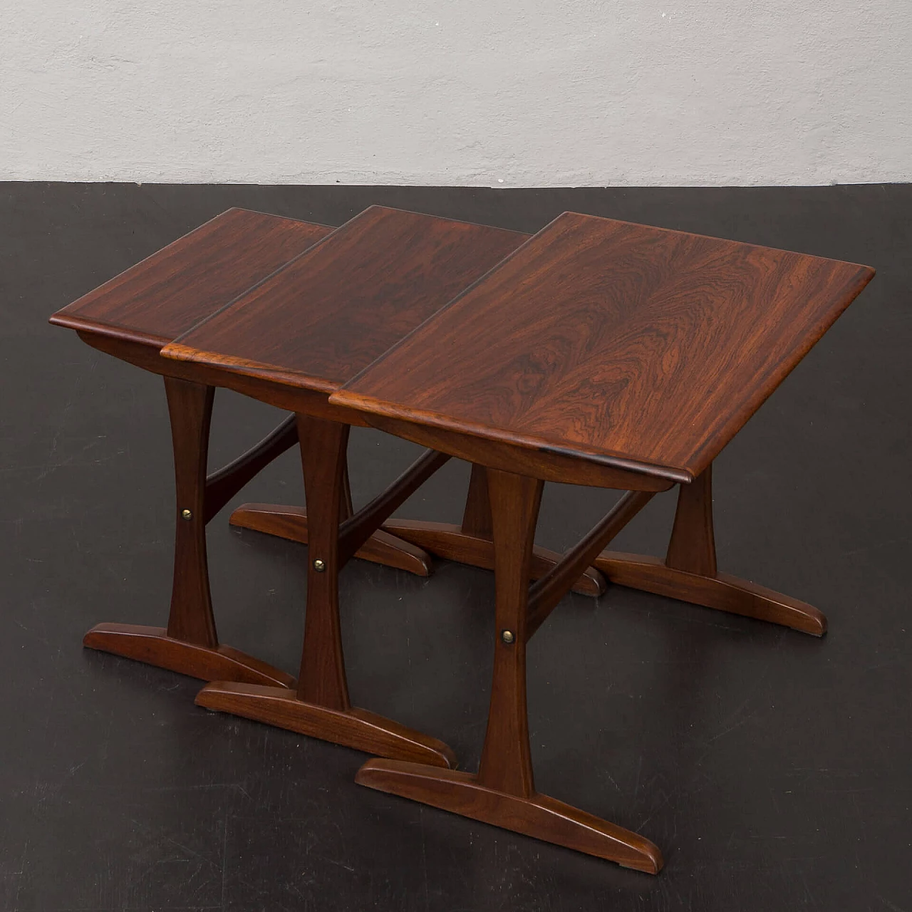 3 Nesting tables by Kai Kristiansen for Vildbjerg Möbelfabrik, 1960s 16