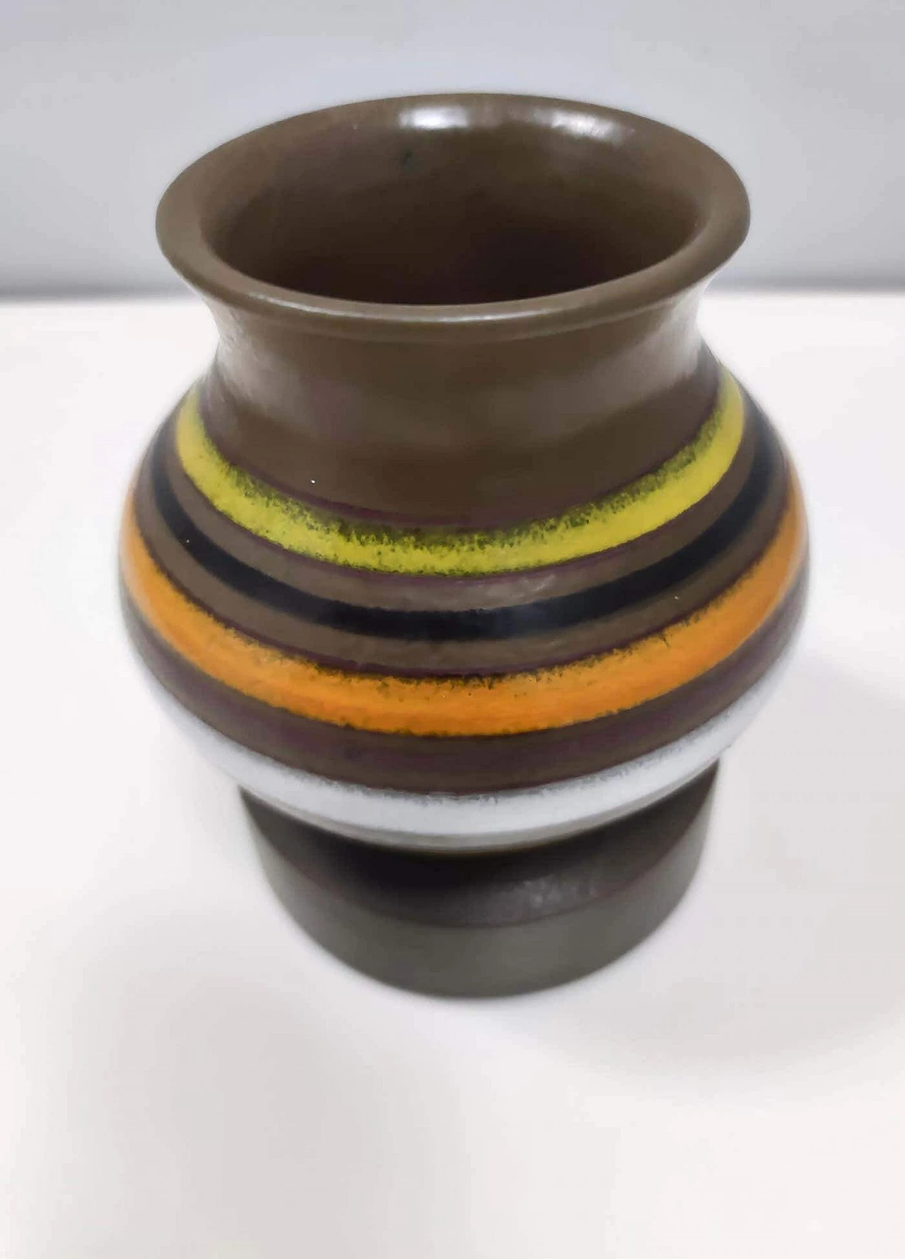Brown glazed terracotta vase by Bitossi, 1970s 2