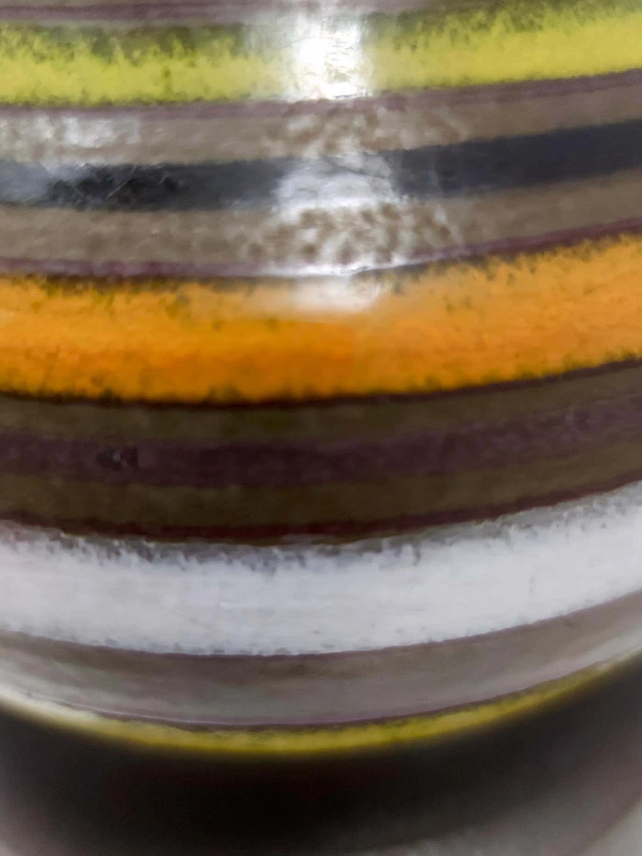 Vaso in terracotta smaltata marrone di Bitossi, anni '70 4