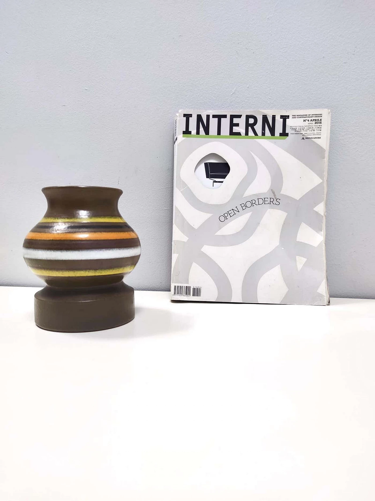 Vaso in terracotta smaltata marrone di Bitossi, anni '70 5