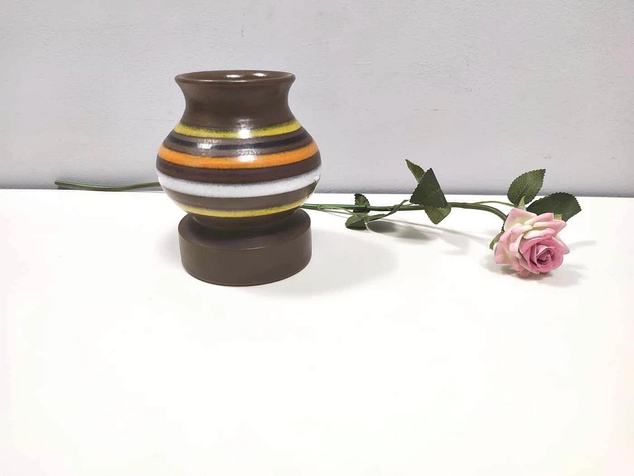 Brown glazed terracotta vase by Bitossi, 1970s 6