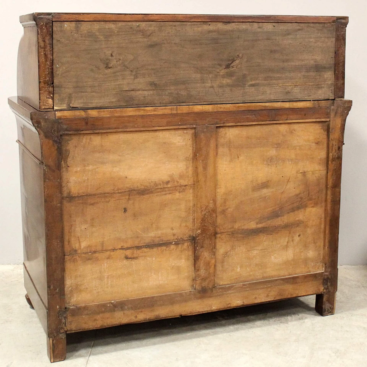 Charles X walnut Capuchin roller flap desk, first half of the 19th century 7