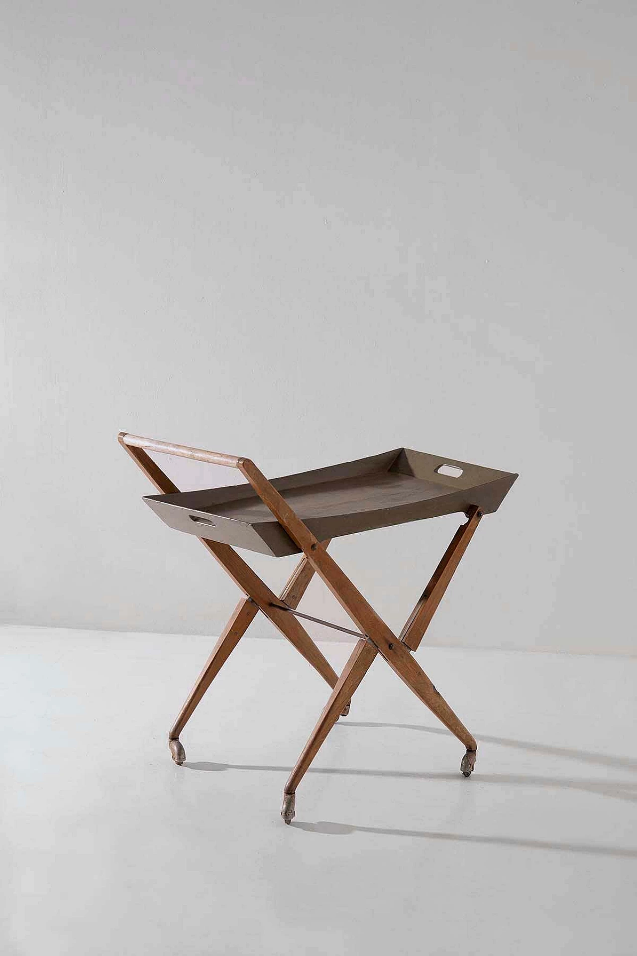 Wooden bar trolley by Angelo Ostuni, 1950s 6
