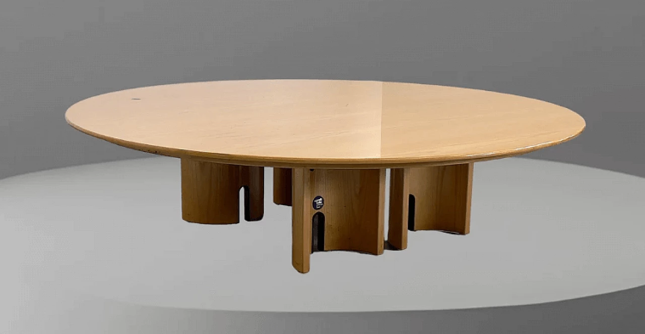 Ash coffee table by Giovanni Offredi for Saporiti, 1980s 1