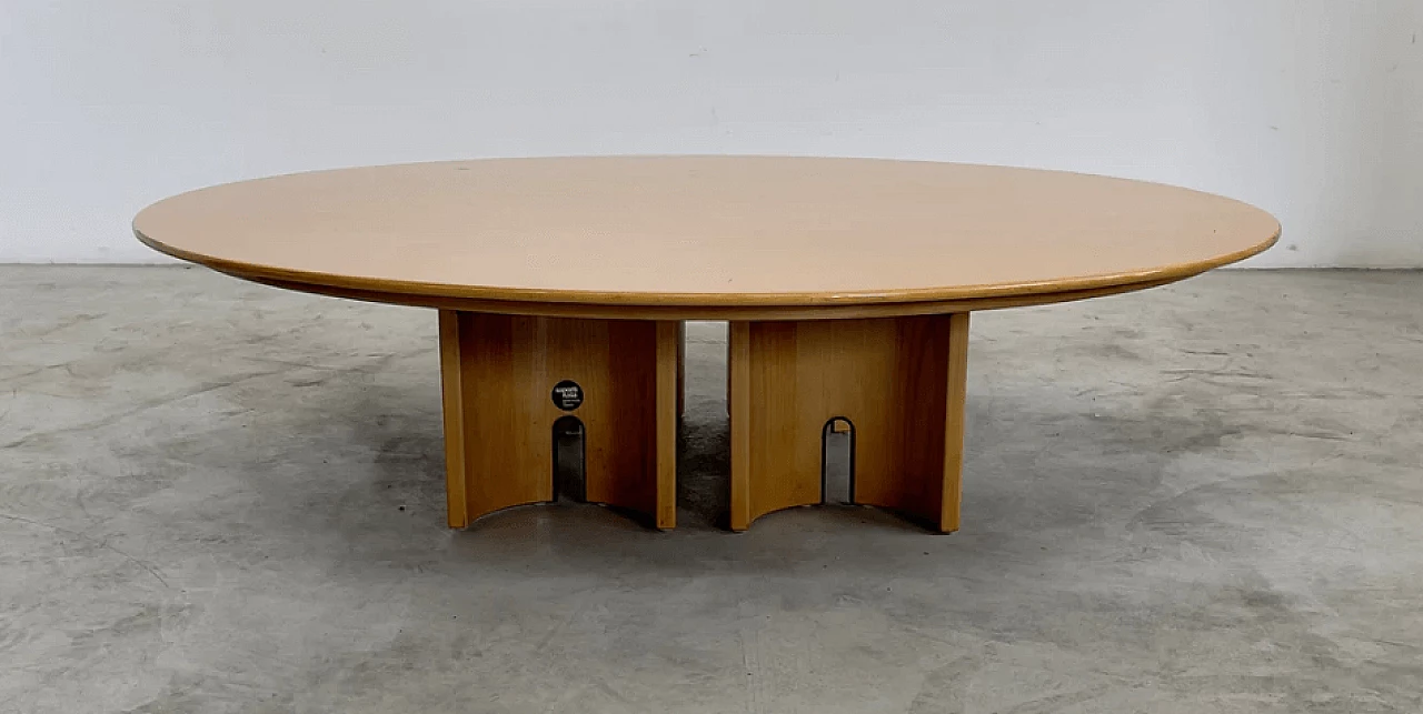 Ash coffee table by Giovanni Offredi for Saporiti, 1980s 2