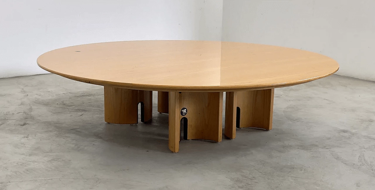 Ash coffee table by Giovanni Offredi for Saporiti, 1980s 3