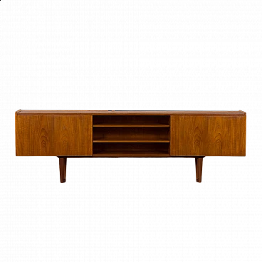 Teak sideboard with bar compartment attributed to Ib Kofod Larsen, 1960s