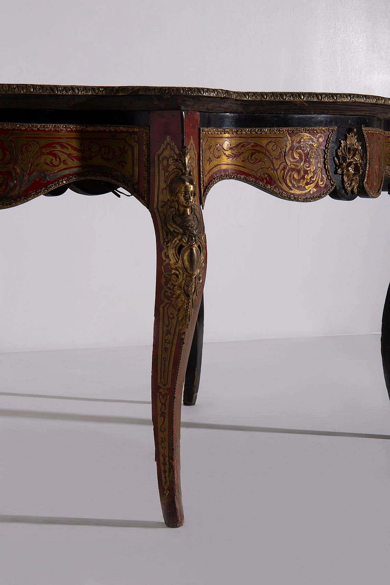 Bronze panelled desk in Boulle style, late 19th century 6