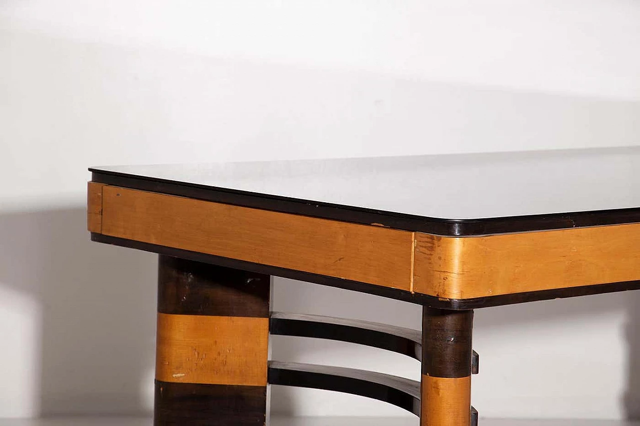 Rationalist dining table with metal elements, 1920s 5