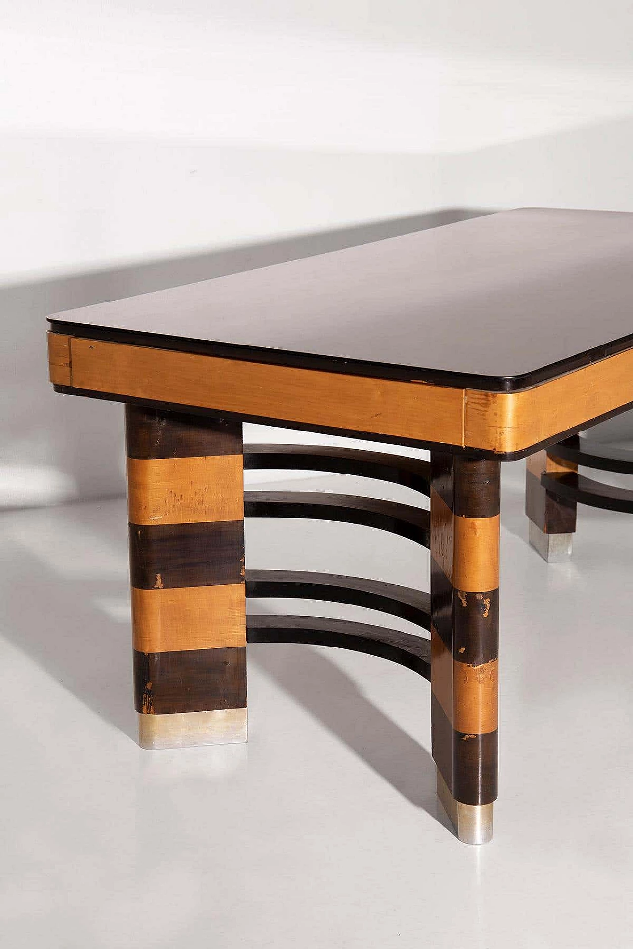 Rationalist dining table with metal elements, 1920s 7