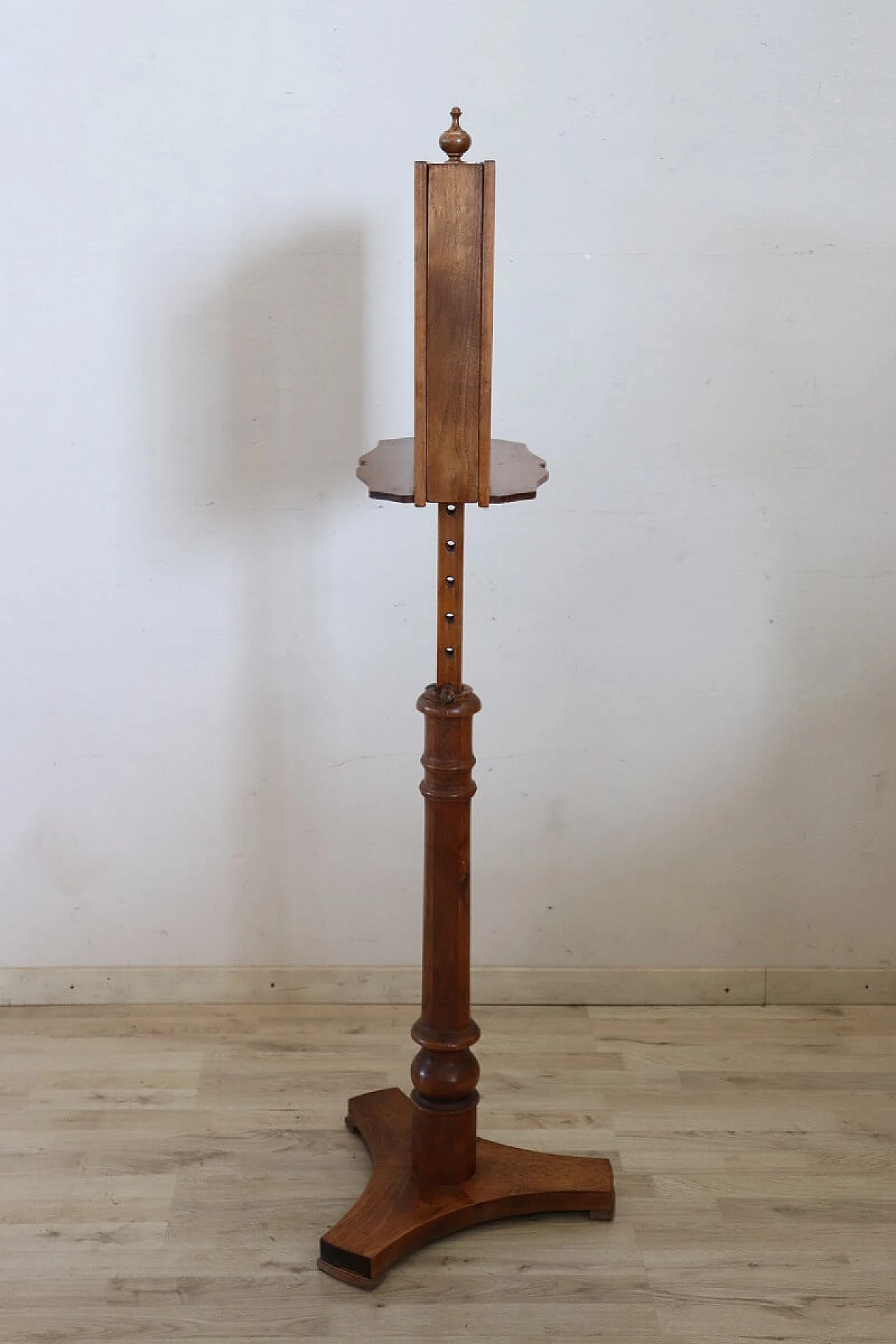 Solid walnut lectern in classical style, 1990s 5