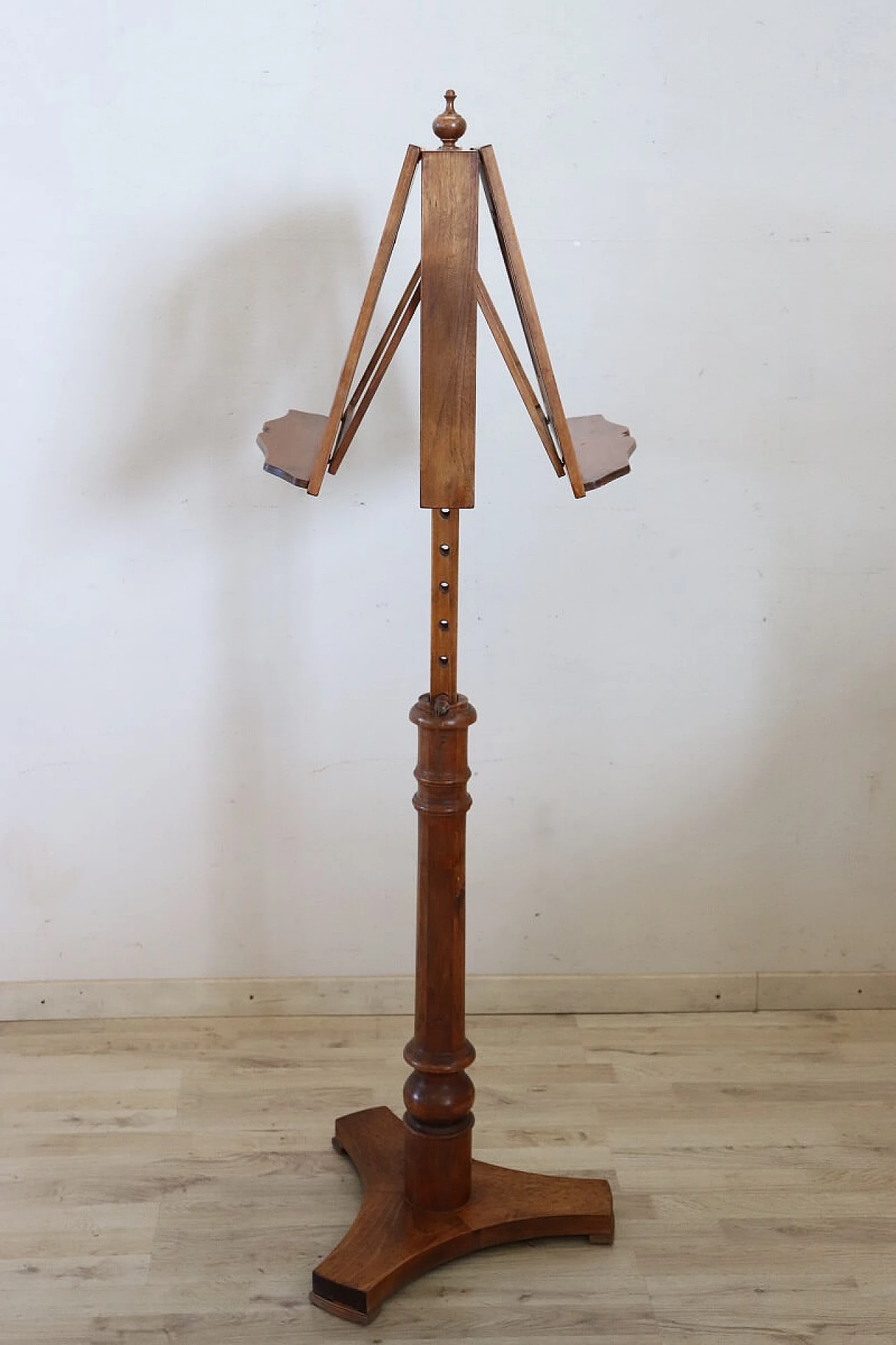 Solid walnut lectern in classical style, 1990s 6