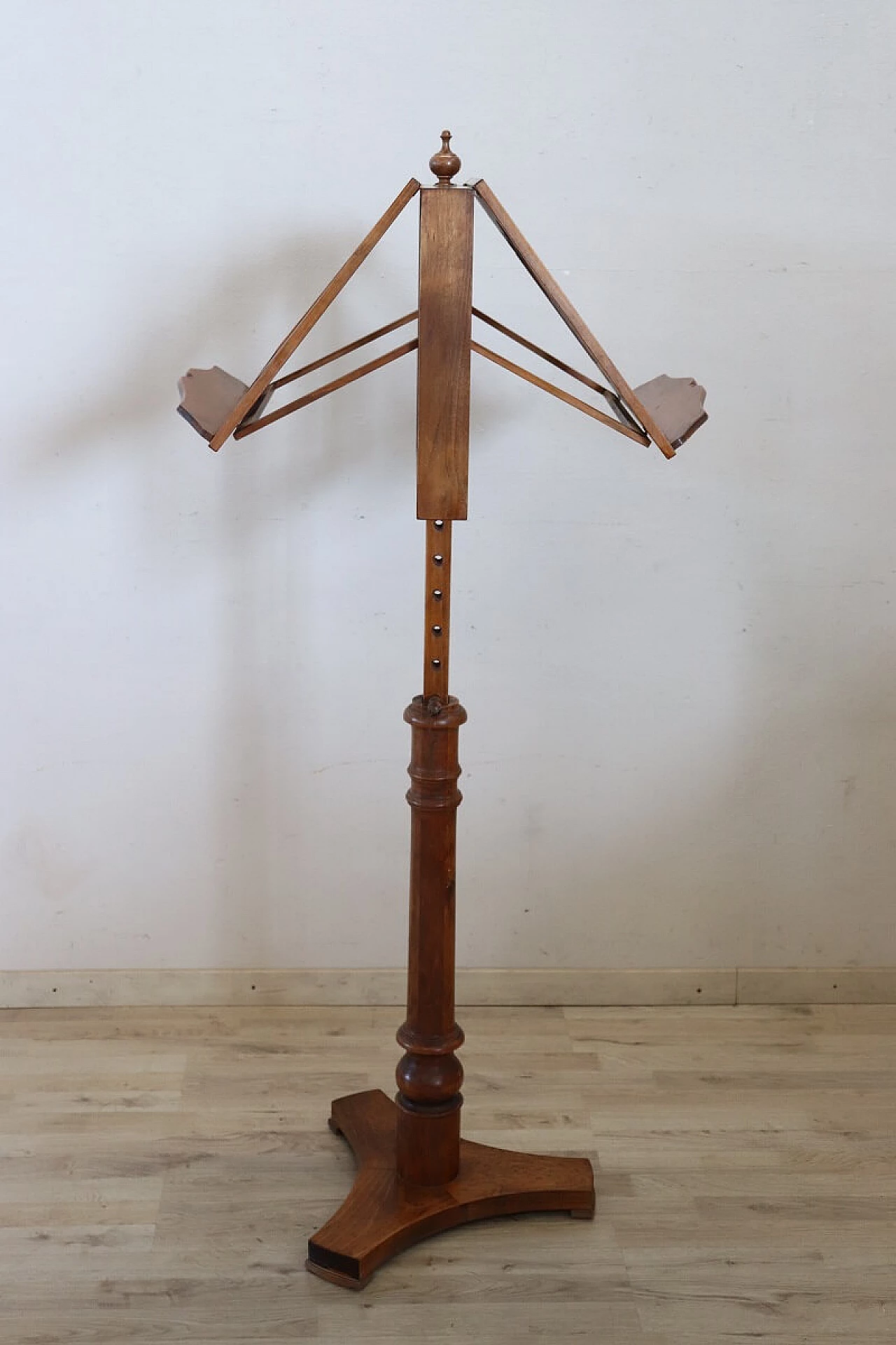 Solid walnut lectern in classical style, 1990s 7