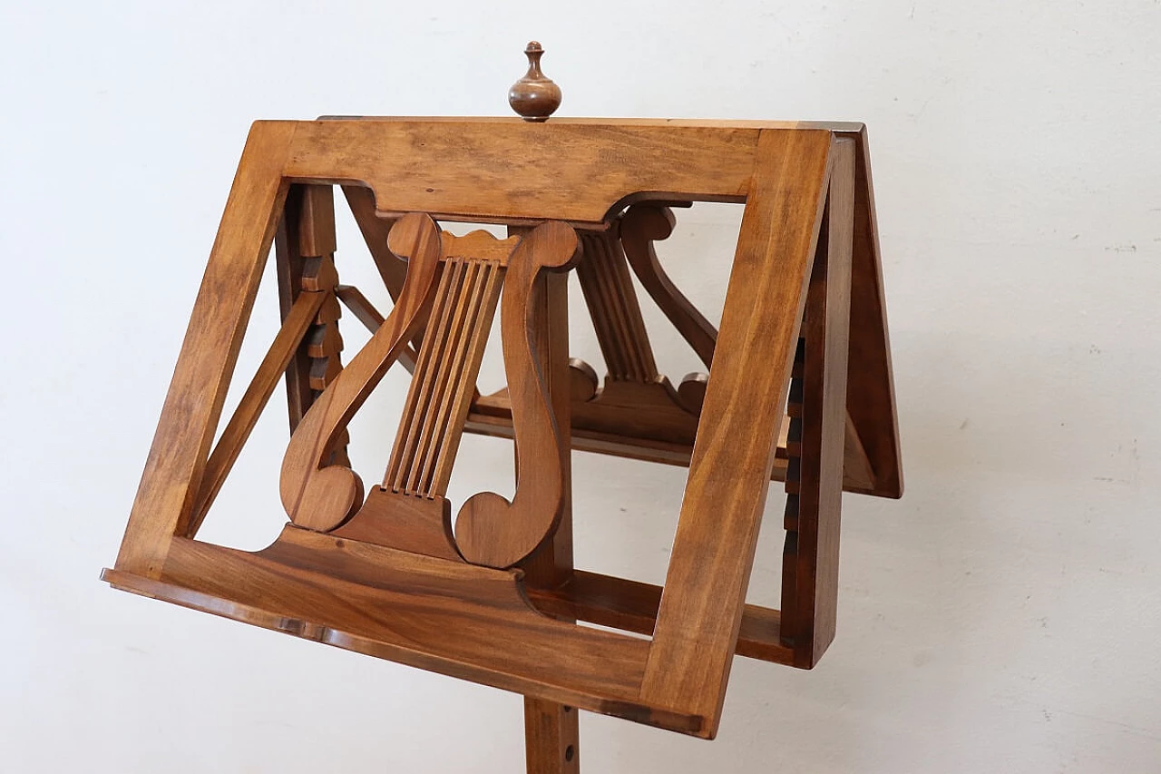 Solid walnut lectern in classical style, 1990s 9