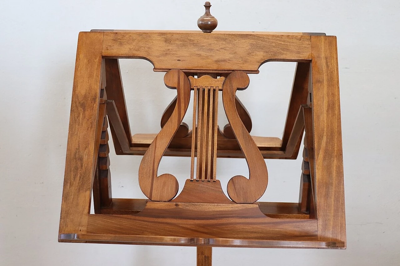 Solid walnut lectern in classical style, 1990s 10