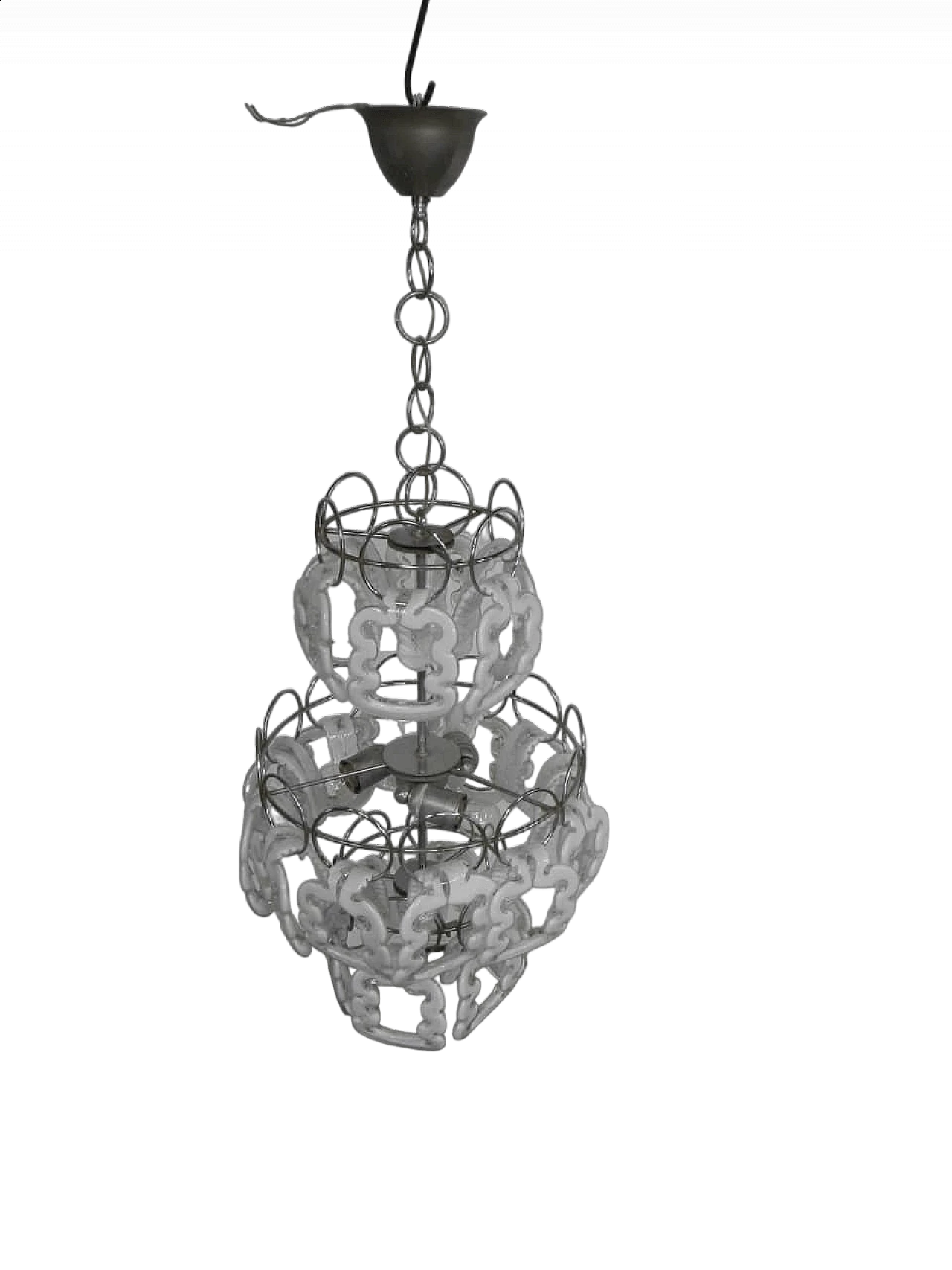 Murano glass chandelier by Angelo Mangiarotti for Vistosi, 1960s 12